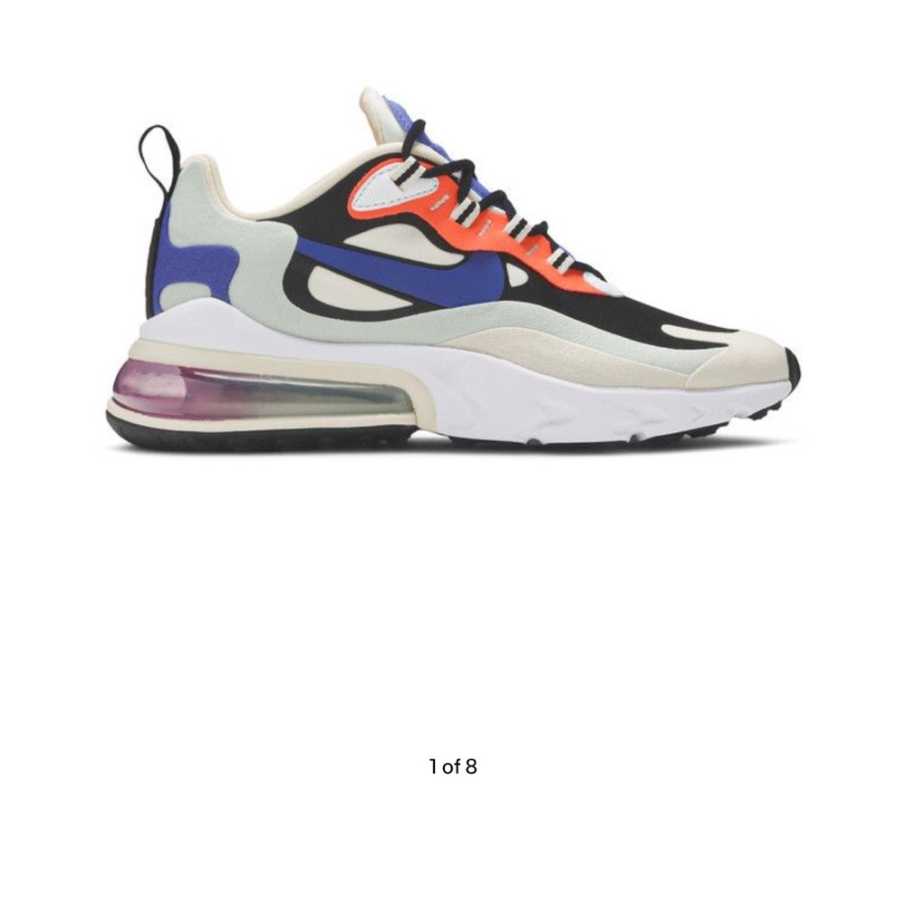 Nike Black and Blue Air Max 270 React Sneakers